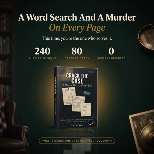 Crack the Case: A Murder Mystery Puzzle Book -80 Murder Mysteries You Solve Yourself
