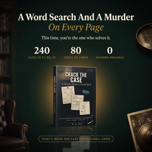 Crack the Case: A Murder Mystery Puzzle Book -80 Murder Mysteries You Solve Yourself